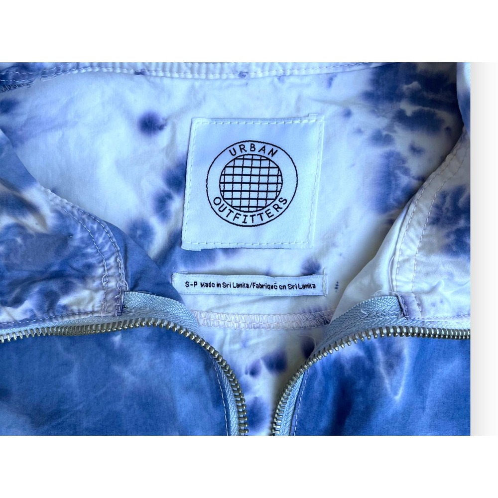 UO Cristal Anorak Tie Dye Cinched Drawstring Pullover Windbreaker - Picture 6 of 13